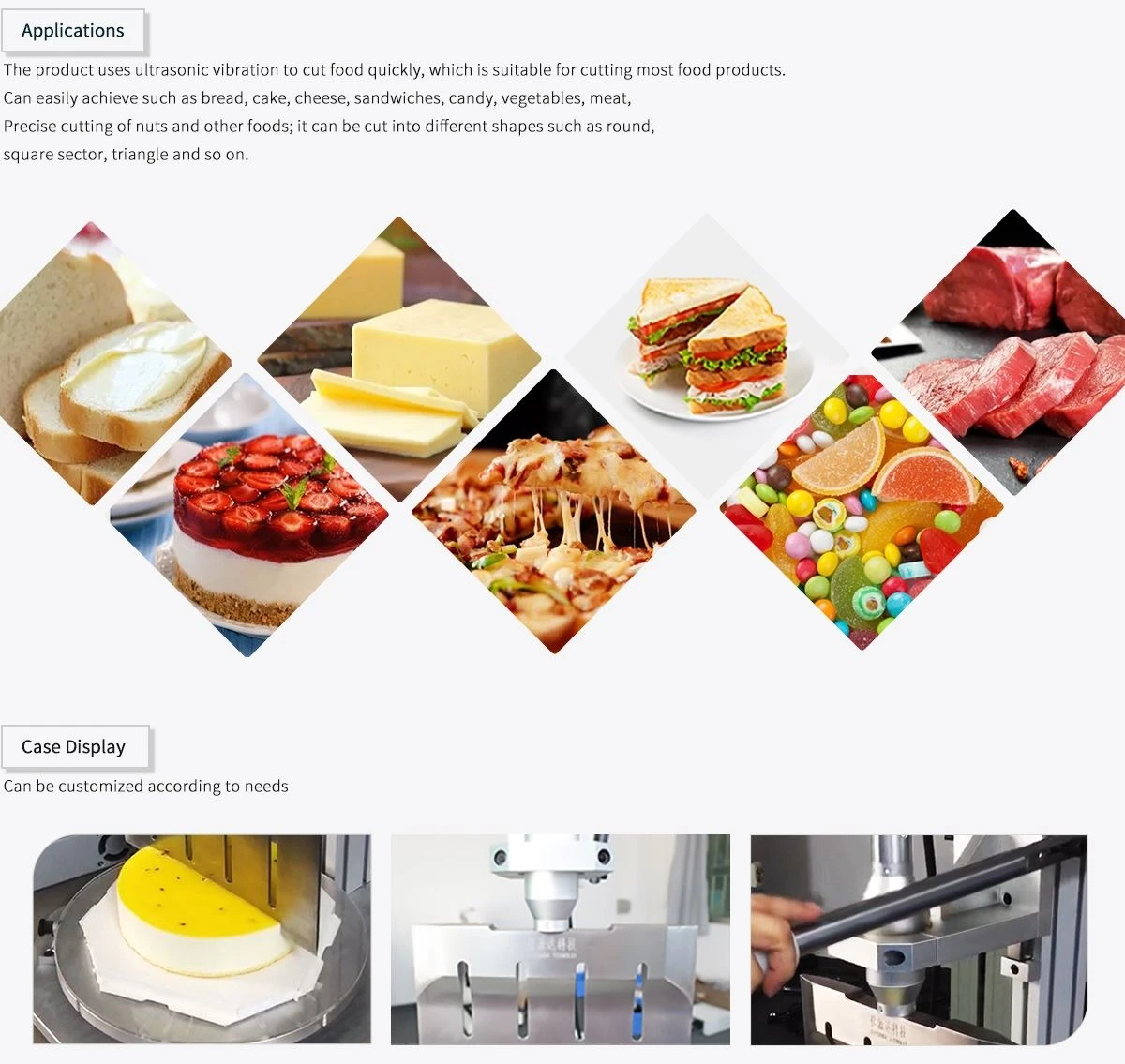 Ultrasonic Food Portionning System